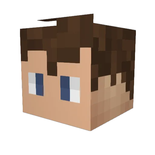 MidLeaf Minecraft avatar head, 3D render