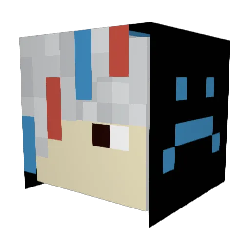 MidNigT Minecraft avatar head, 3D render
