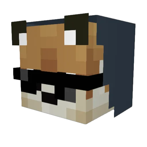 MidNight_RL Minecraft avatar head, 3D render