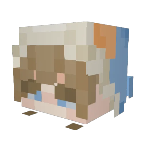 MidPacificGo Minecraft avatar head, 3D render