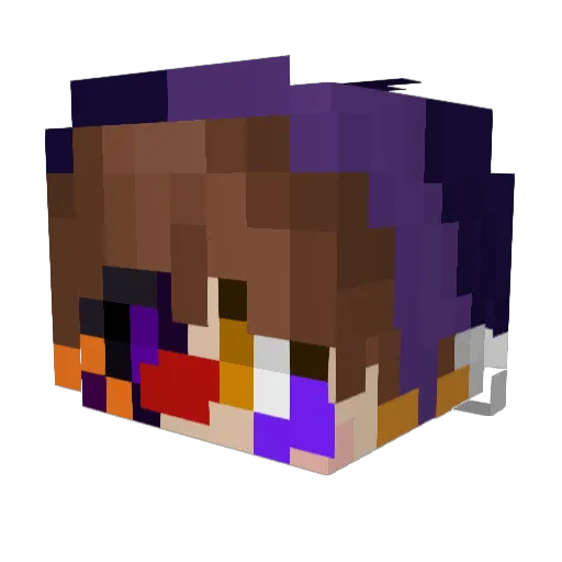 MidZiva Minecraft avatar head, 3D render