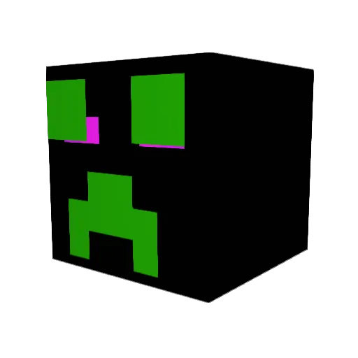 Mid_8 Minecraft avatar head, 3D render