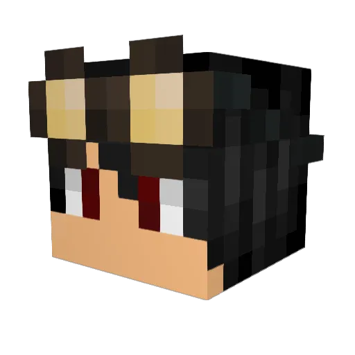 Midarek Minecraft avatar head, 3D render