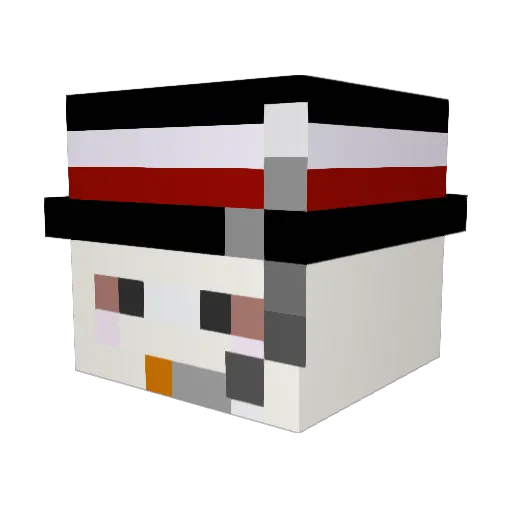 Midas222 Minecraft avatar head, 3D render