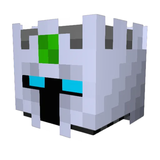 MidasEmerald Minecraft avatar head, 3D render