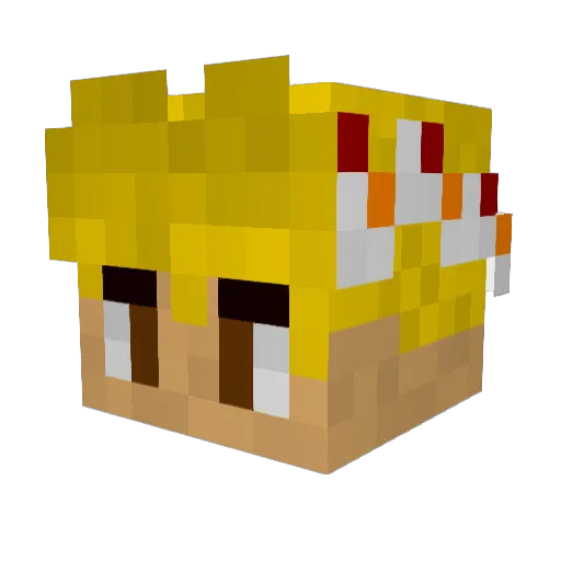 MidasKMX Minecraft avatar head, 3D render