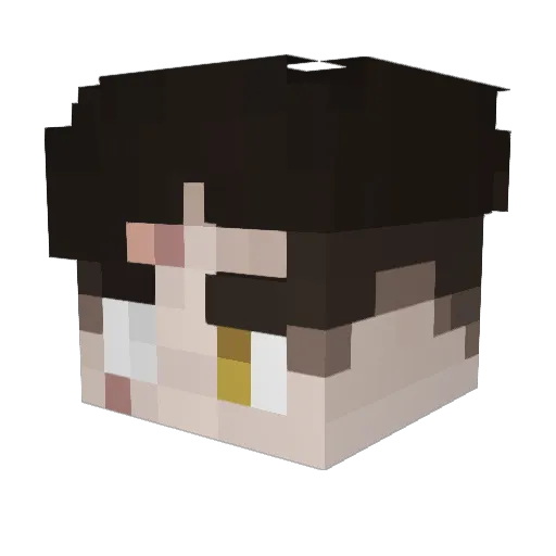 MidasVT Minecraft avatar head, 3D render
