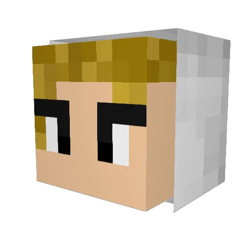 Midas_K Minecraft avatar head, 3D render