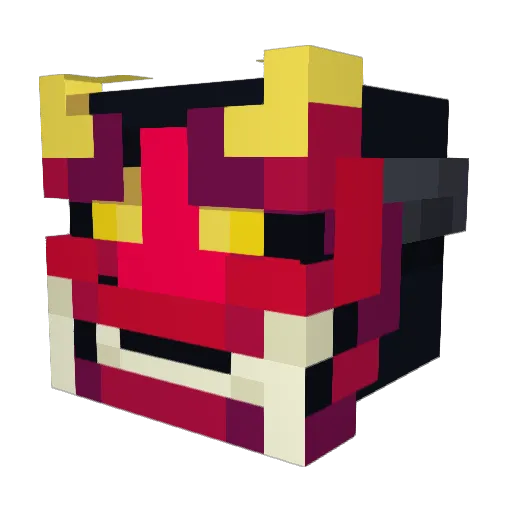 MidasbigD Minecraft avatar head, 3D render