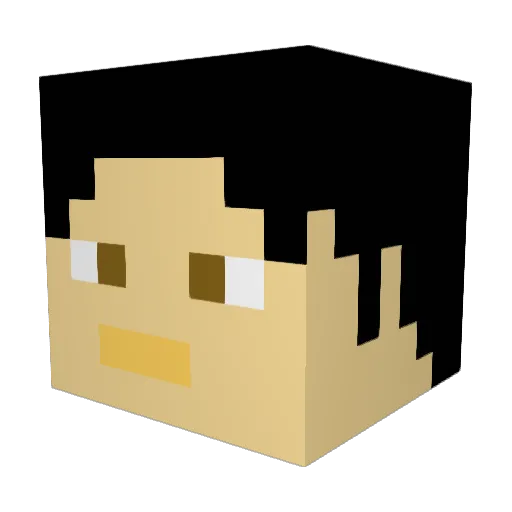 Midastop12 Minecraft avatar head, 3D render