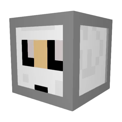 Midbar Minecraft avatar head, 3D render