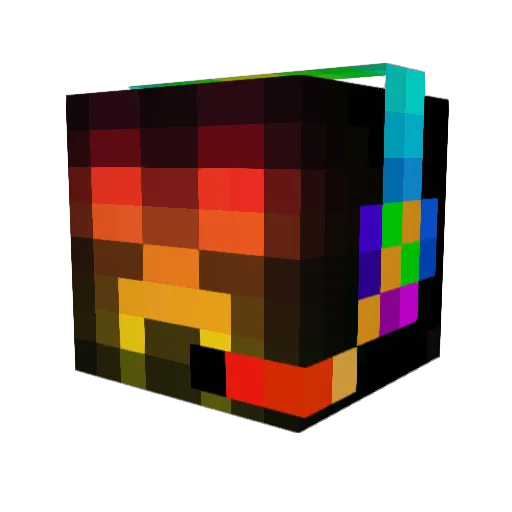 Midben Minecraft avatar head, 3D render