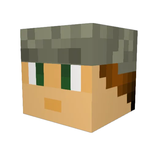 Middaugh Minecraft avatar head, 3D render