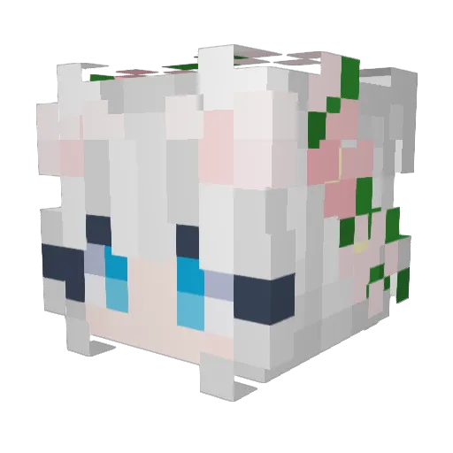MiddaySky Minecraft avatar head, 3D render