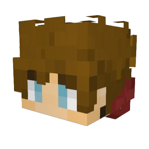 Middelhavet4 Minecraft avatar head, 3D render