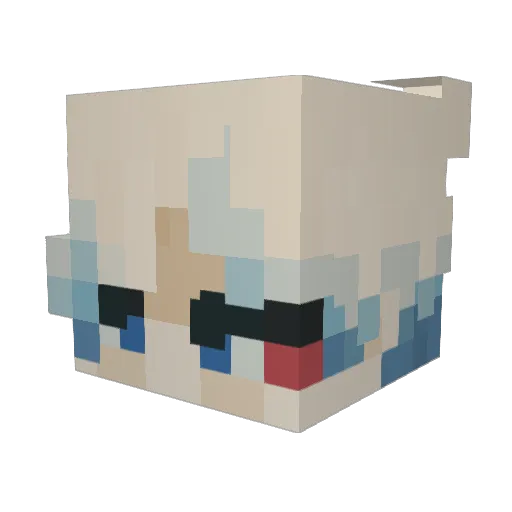 Midden13 Minecraft avatar head, 3D render
