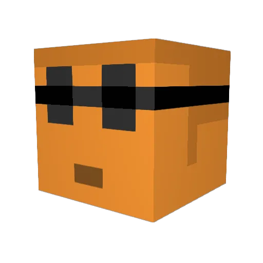 Middick Minecraft avatar head, 3D render