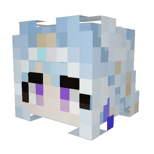 Middie_ Minecraft avatar head, 3D render
