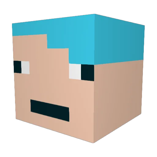 Middle1118 Minecraft avatar head, 3D render