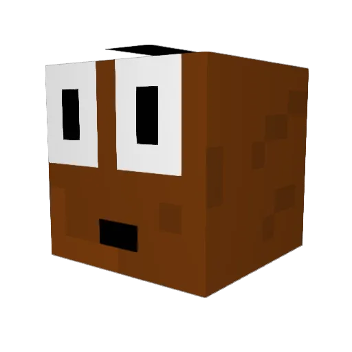 Middle_Leg Minecraft avatar head, 3D render
