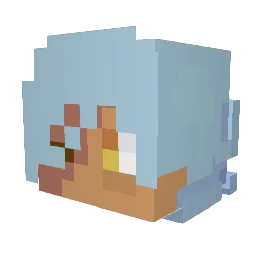 MiddyMidnight Minecraft avatar head, 3D render