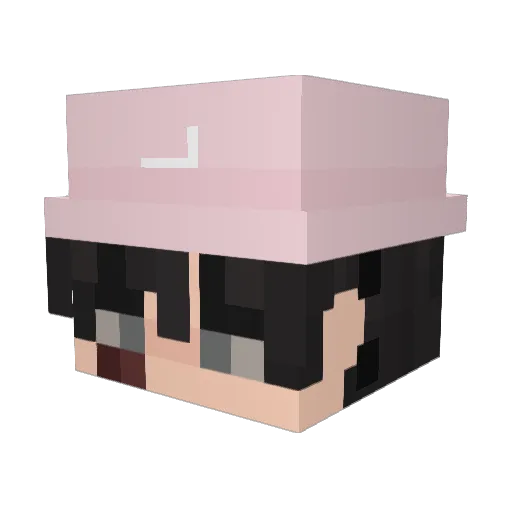 MidellOuO Minecraft avatar head, 3D render