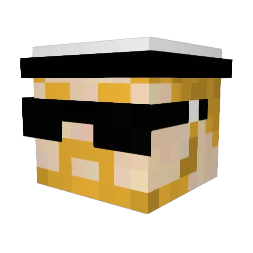 Midforms Minecraft avatar head, 3D render