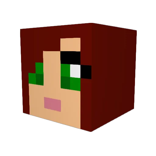 MidgetCYANIT Minecraft avatar head, 3D render