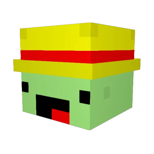 MidgetMonkey Minecraft avatar head, 3D render