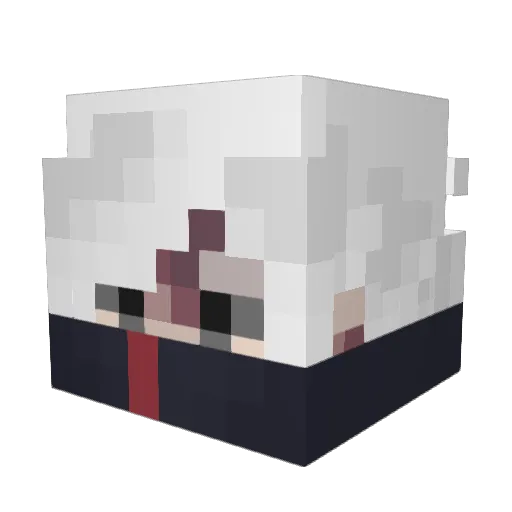 MidlRox Minecraft avatar head, 3D render