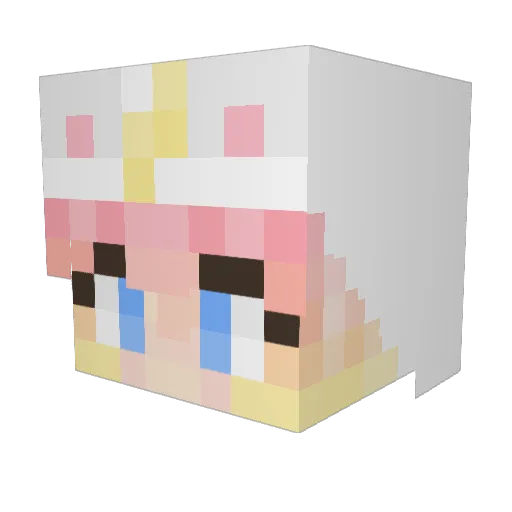 Midlife_Cosplay Minecraft avatar head, 3D render