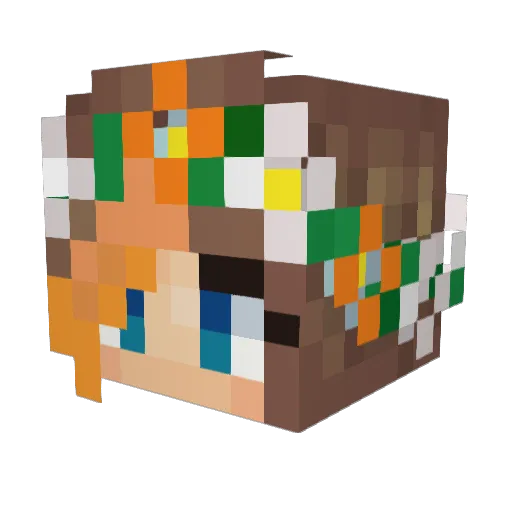 Midlightgc Minecraft avatar head, 3D render