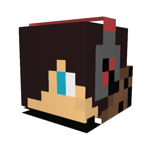 Midlo_Minecraft Minecraft avatar head, 3D render