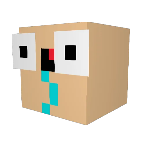 Midn_E Minecraft avatar head, 3D render