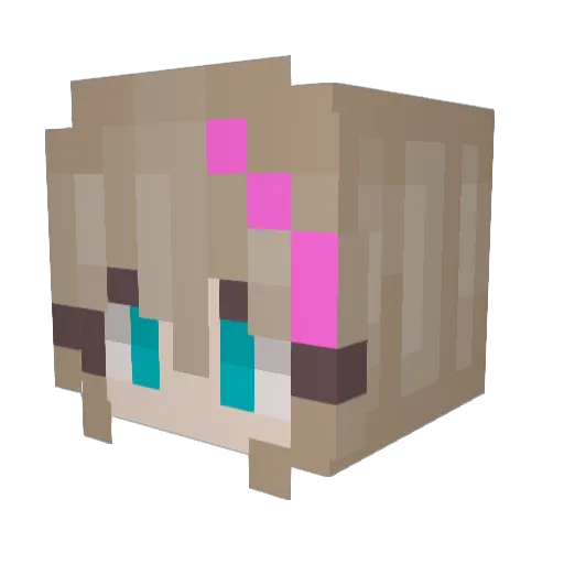 MidnightAngelBR Minecraft avatar head, 3D render