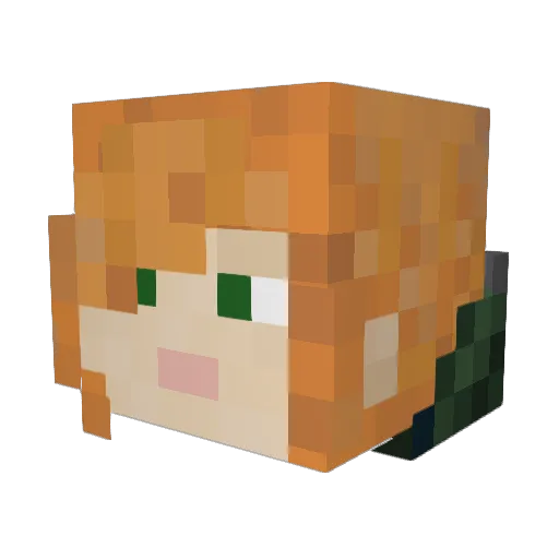 MidnightAsura Minecraft avatar head, 3D render