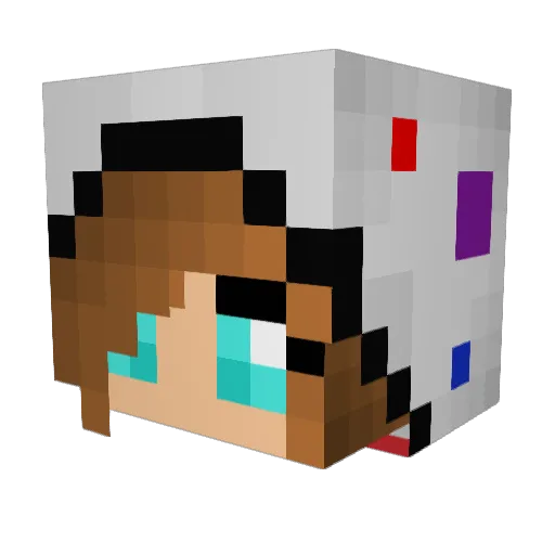 MidnightBlack116 Minecraft avatar head, 3D render