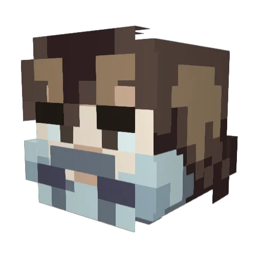MidnightBurden Minecraft avatar head, 3D render