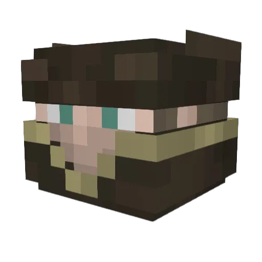 MidnightClaw1221 Minecraft avatar head, 3D render