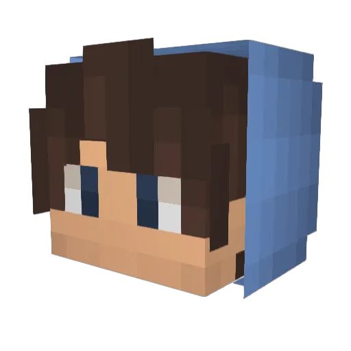MidnightCrafter Minecraft avatar head, 3D render