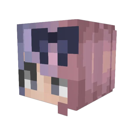 MidnightDraven Minecraft avatar head, 3D render
