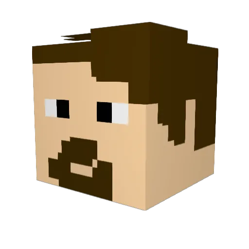 MidnightDweeb Minecraft avatar head, 3D render