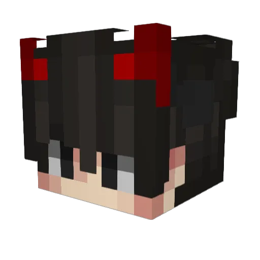 MidnightEclipse Minecraft avatar head, 3D render