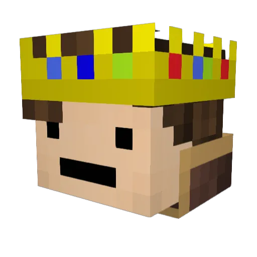 MidnightHound17 Minecraft avatar head, 3D render