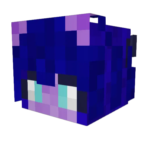 MidnightLunaRose Minecraft avatar head, 3D render