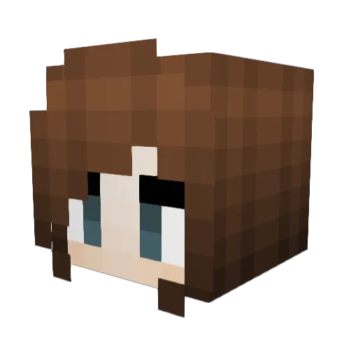MidnightMaggie Minecraft avatar head, 3D render