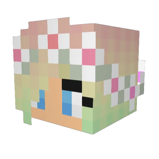 MidnightMoon123 Minecraft avatar head, 3D render