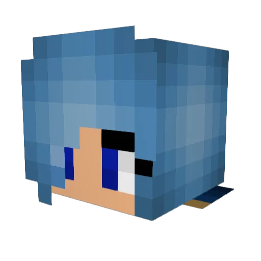 MidnightMoonie15 Minecraft avatar head, 3D render