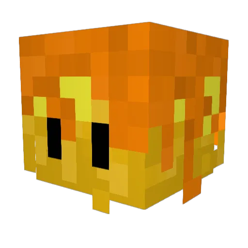 MidnightPig Minecraft avatar head, 3D render