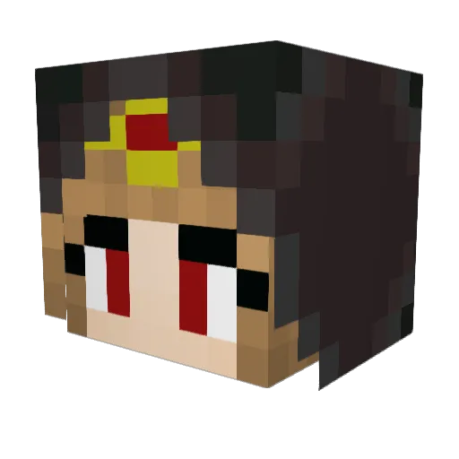 MidnightRose1029 Minecraft avatar head, 3D render